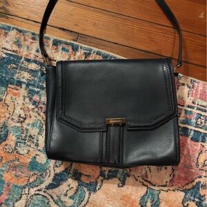 BCBGMaxAzria blue  Leather Messenger Bag